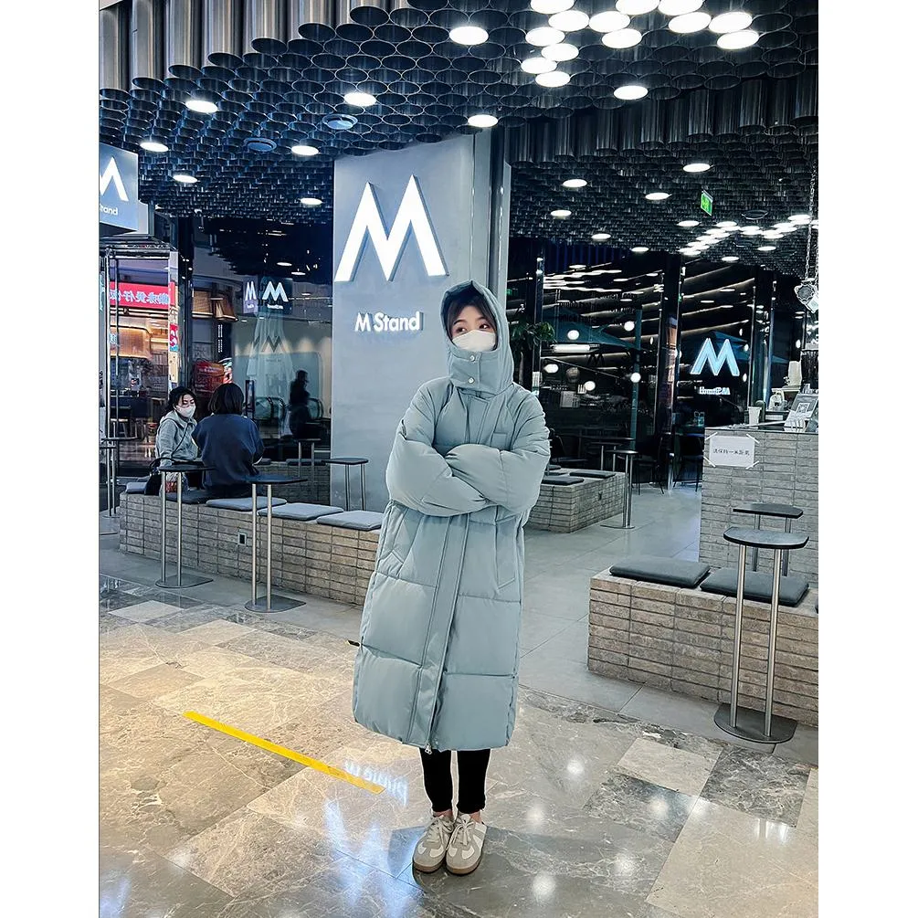 Loose Fit Calf-Length Puffer Coat