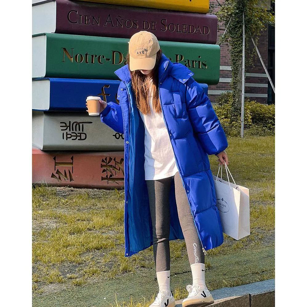 Loose Fit Calf-Length Puffer Coat