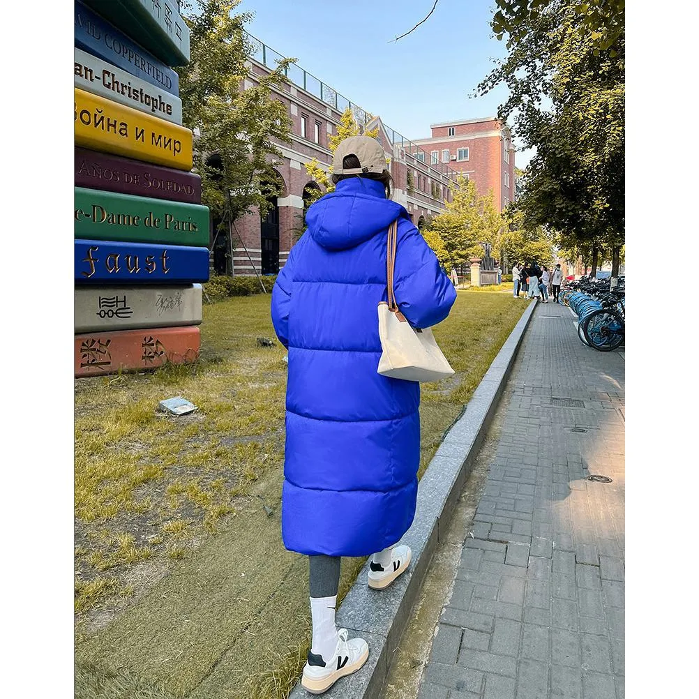 Loose Fit Calf-Length Puffer Coat