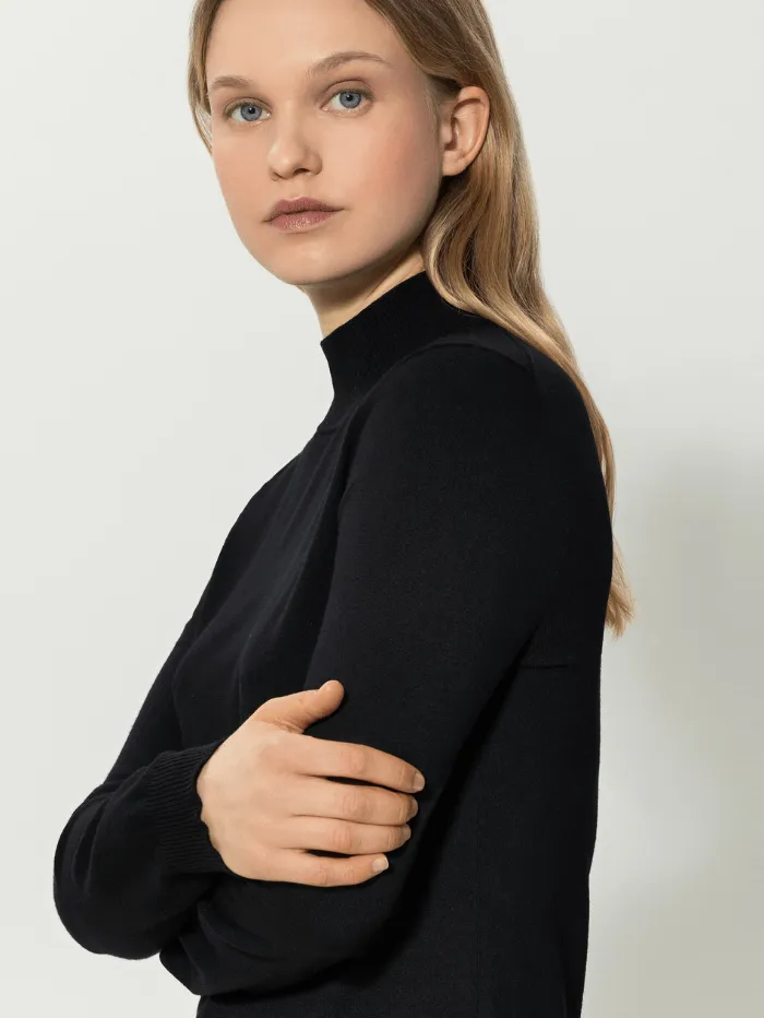 Luisa Cerano Black Turtleneck Pullover 188326 5094 Col 0001