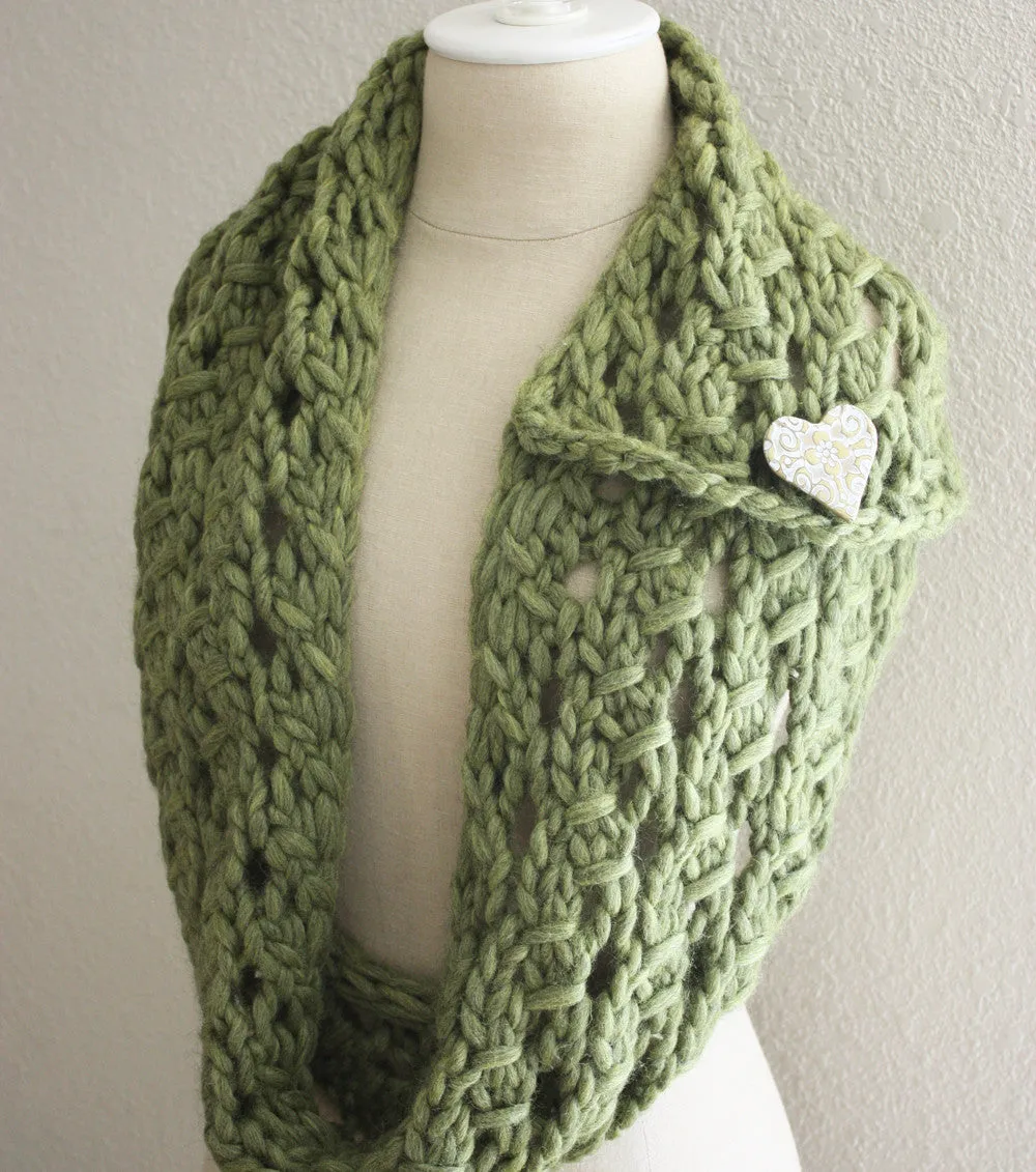 Margeaux Lace Cowl / Scarf Knitting Pattern