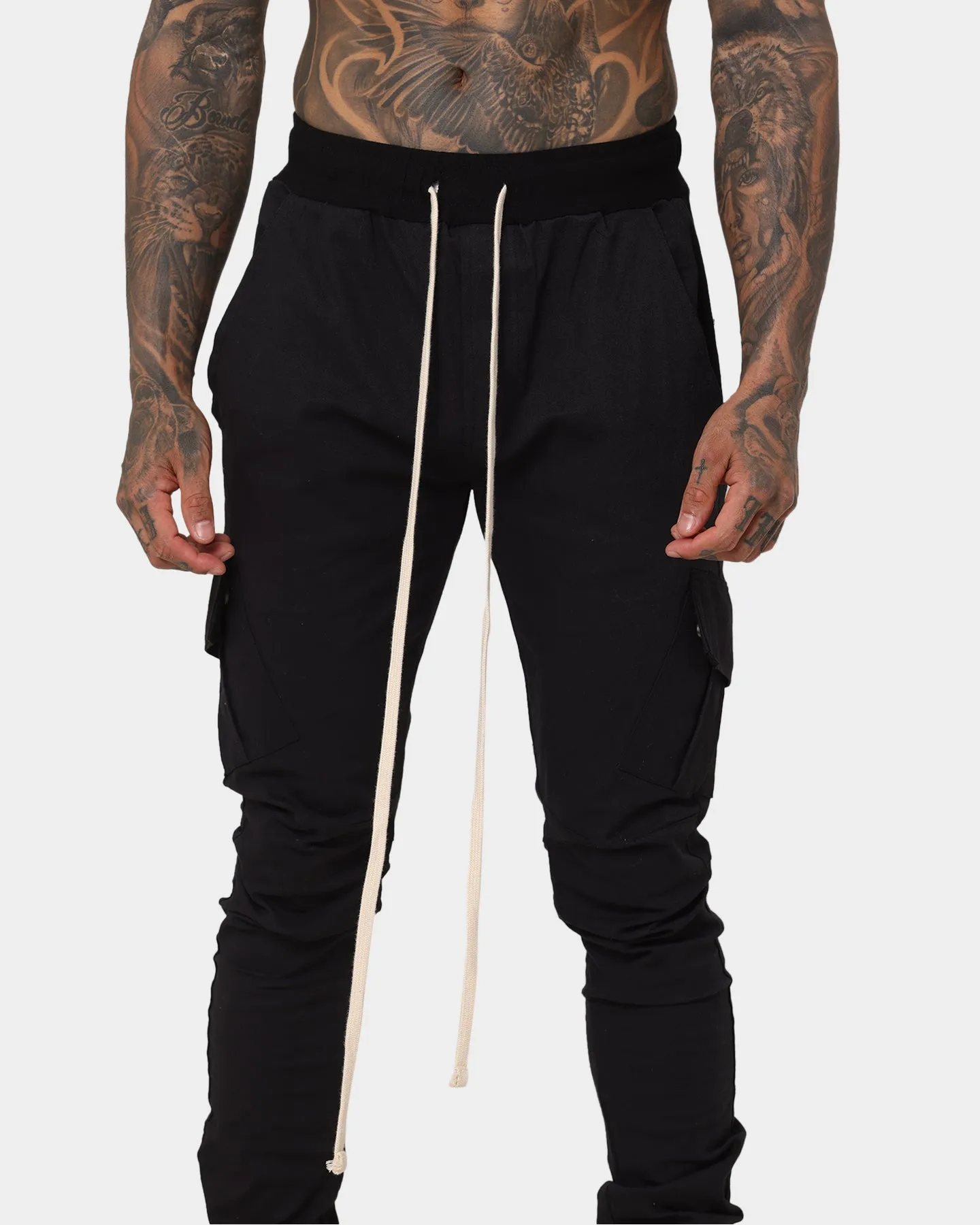 MNML Cargo Drawcord II Pants Black