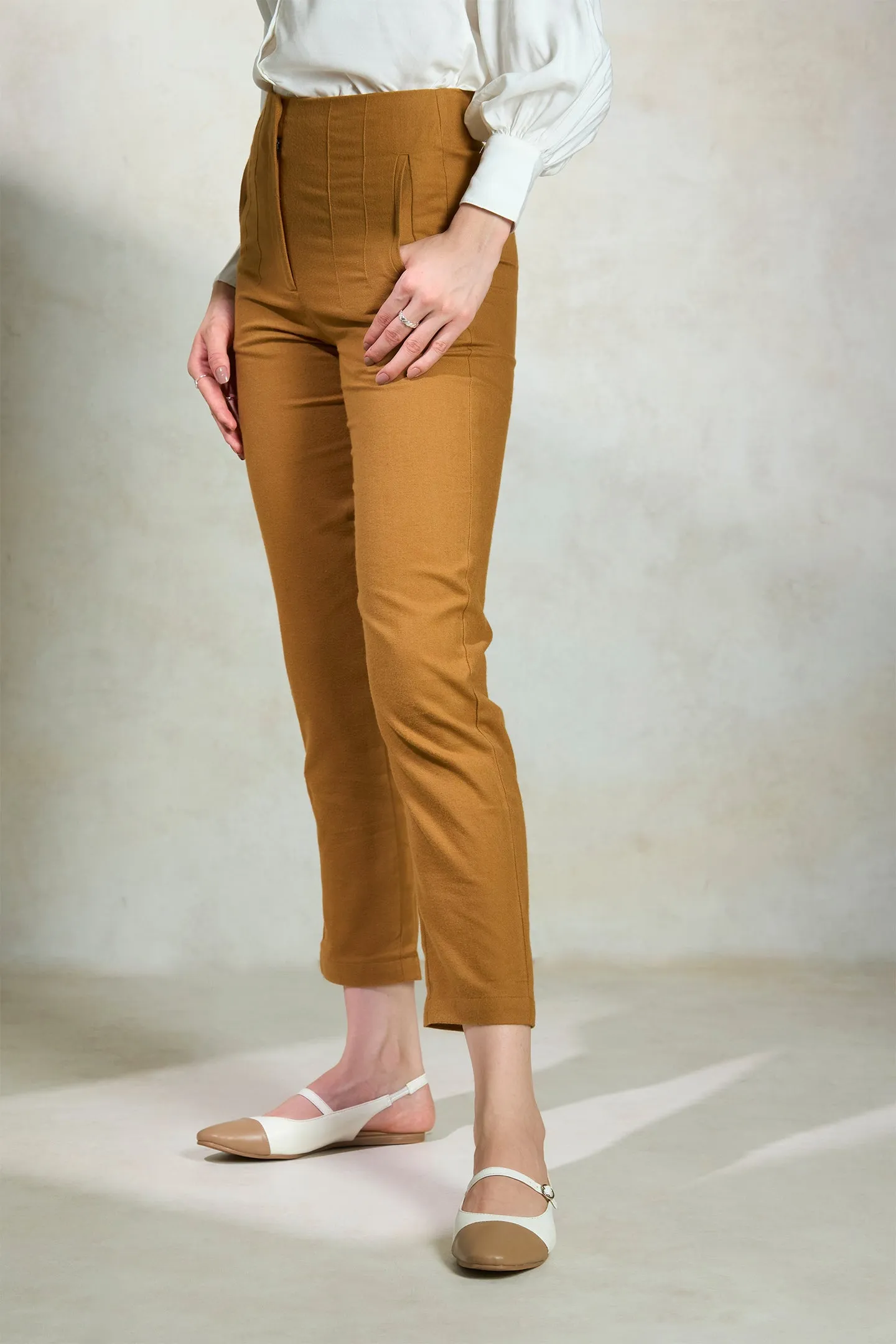 Nancy|Tapered Cotton Trousers