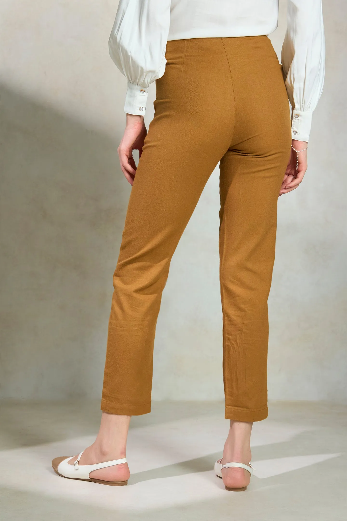 Nancy|Tapered Cotton Trousers