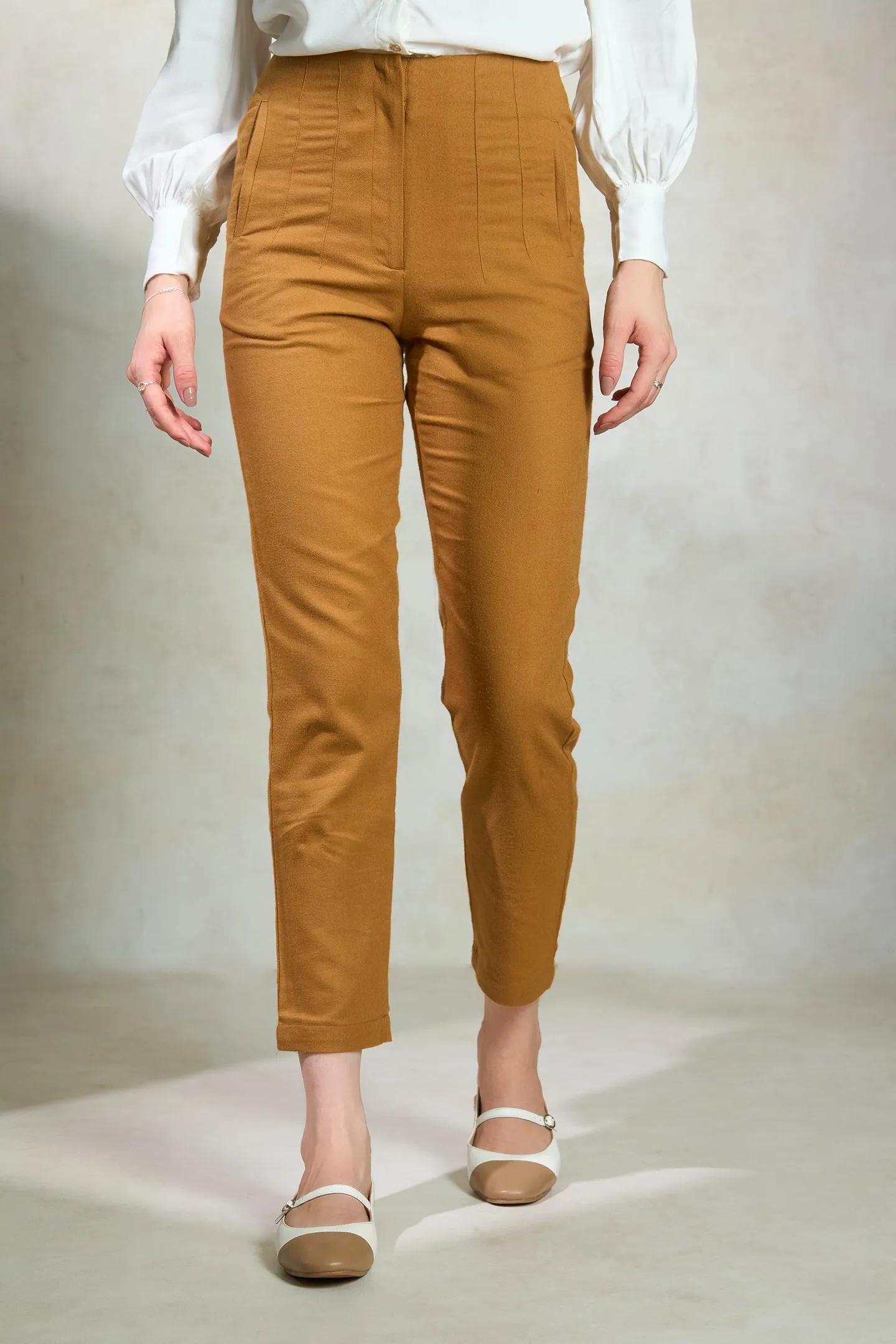 Nancy|Tapered Cotton Trousers