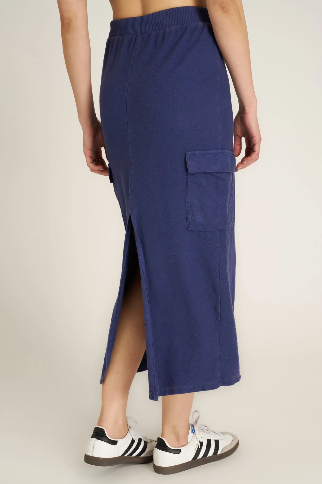 No Secrets Maxi Skirt - Rich Indigo