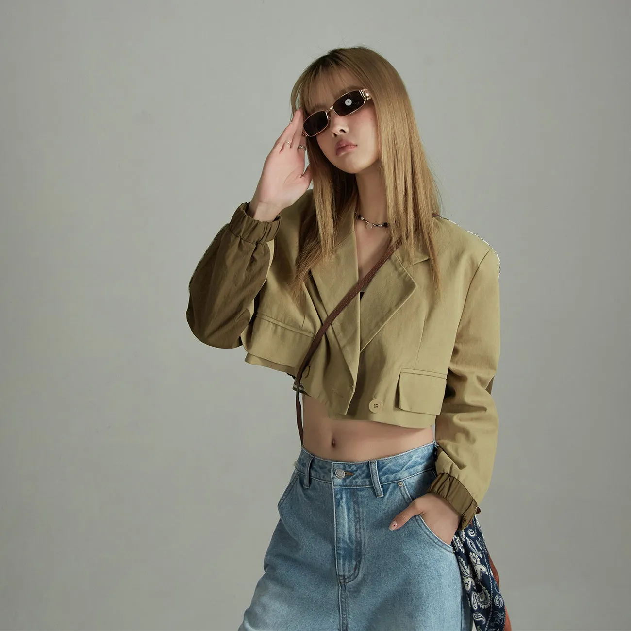 Noe Cropped Blazer Outer Jacket