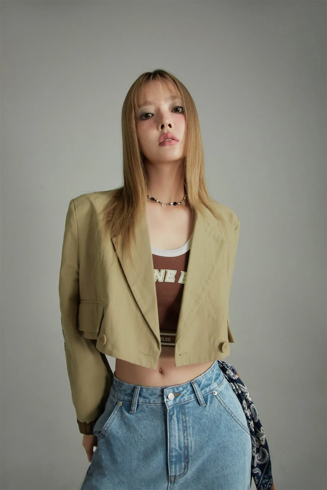 Noe Cropped Blazer Outer Jacket