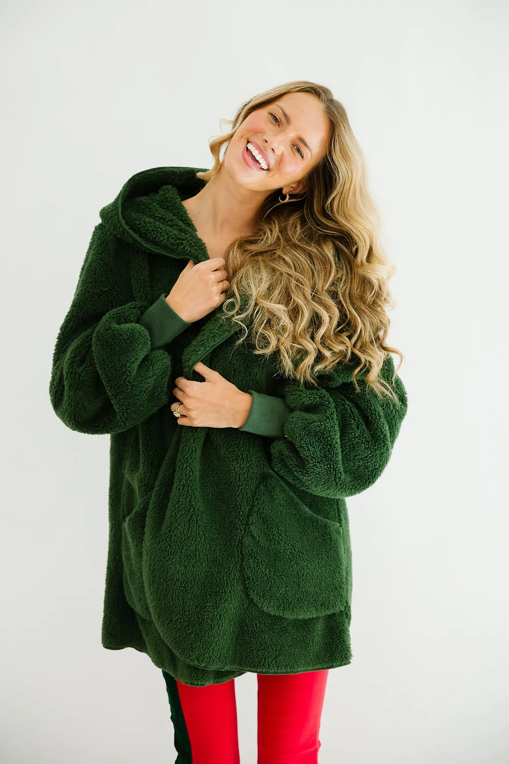 NUTCRACKER GREEN SHERPA COAT