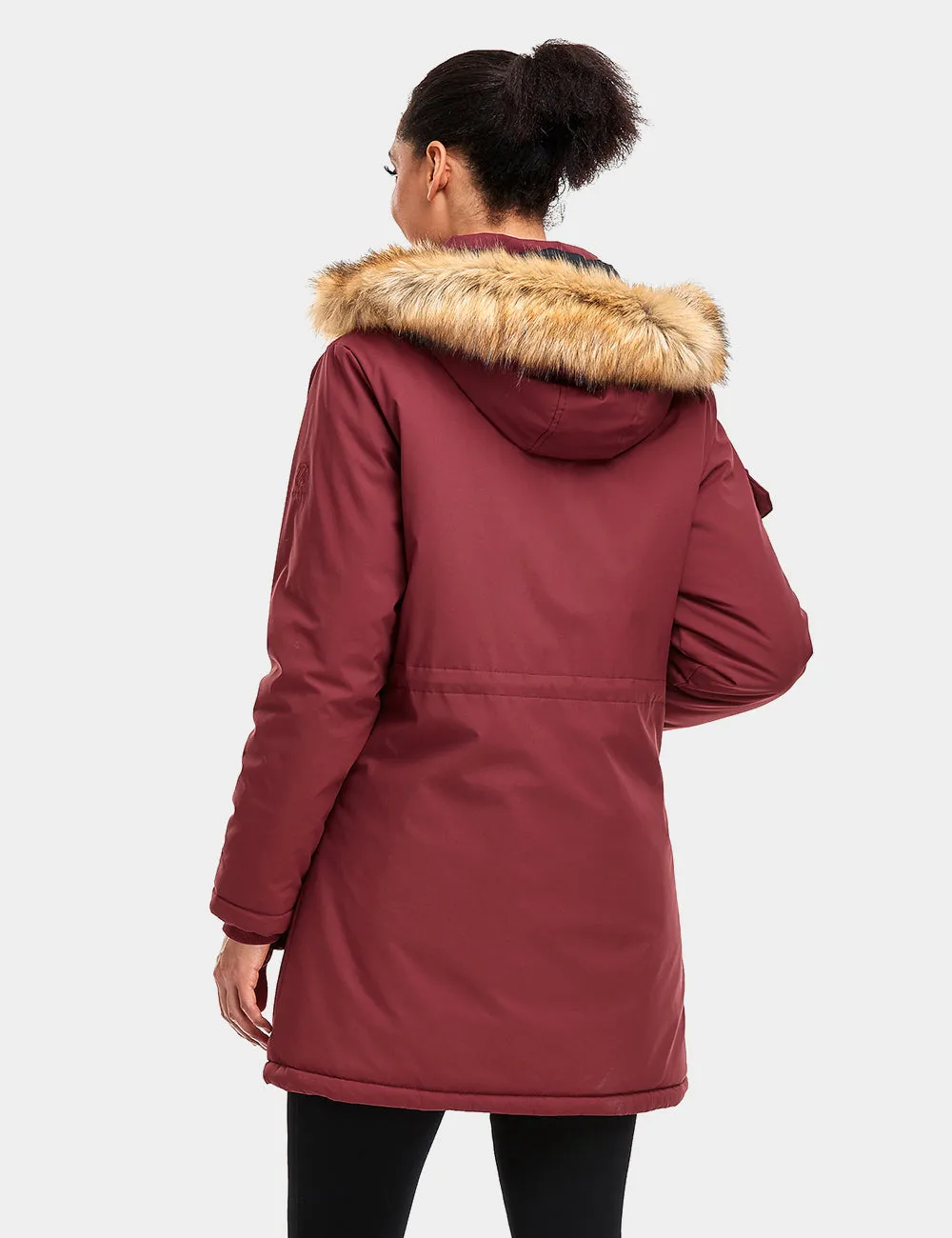 (Open-box) Women's Heated Thermolite® Parka (4 Heating Zones) - Red/Olive