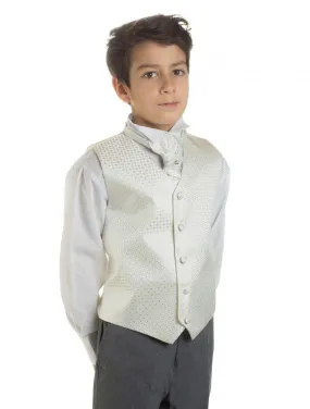 Paisley of London Ivory & Grey Waistcoat Suit 4 Piece Set