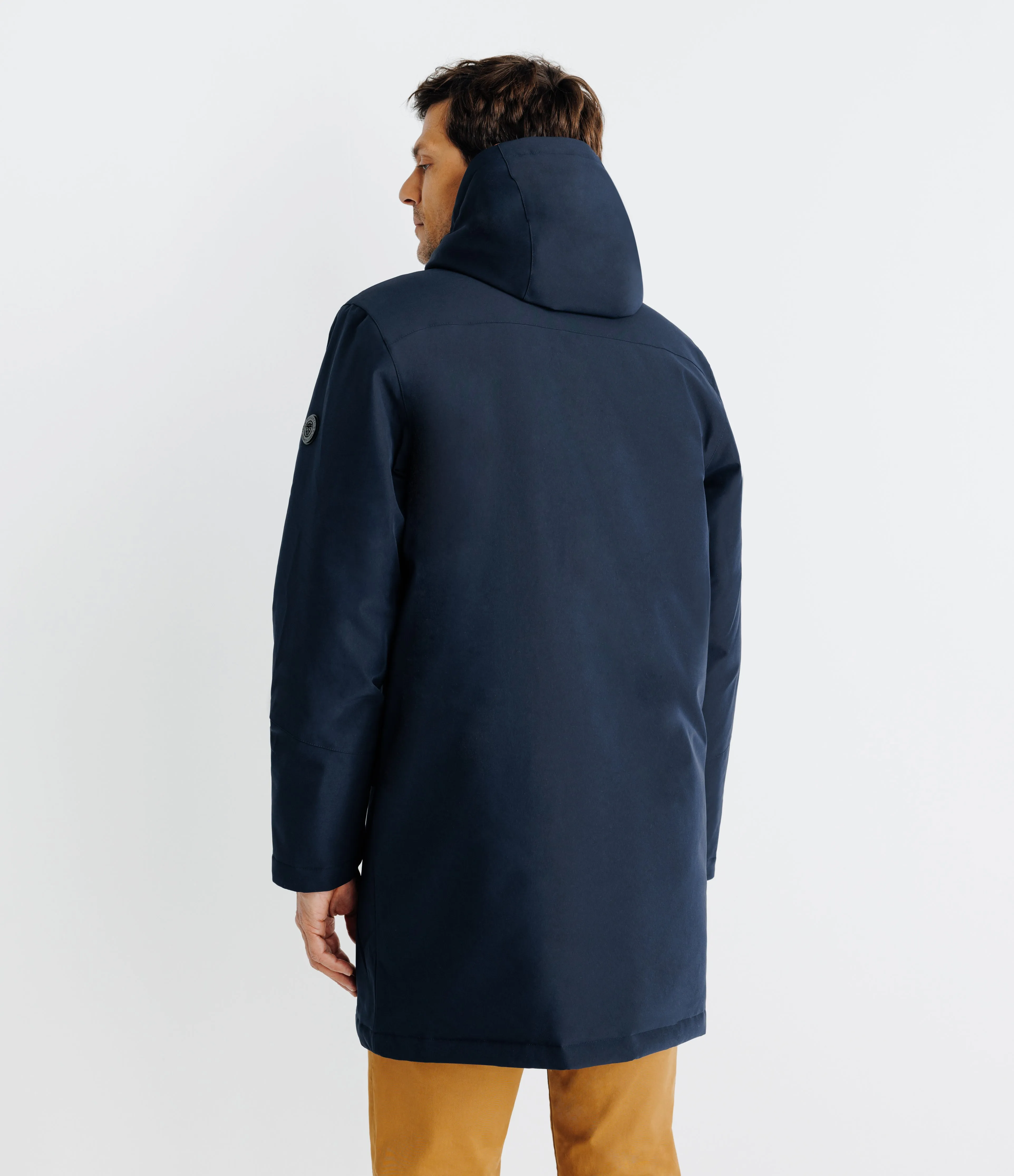 Parka à capuche marine