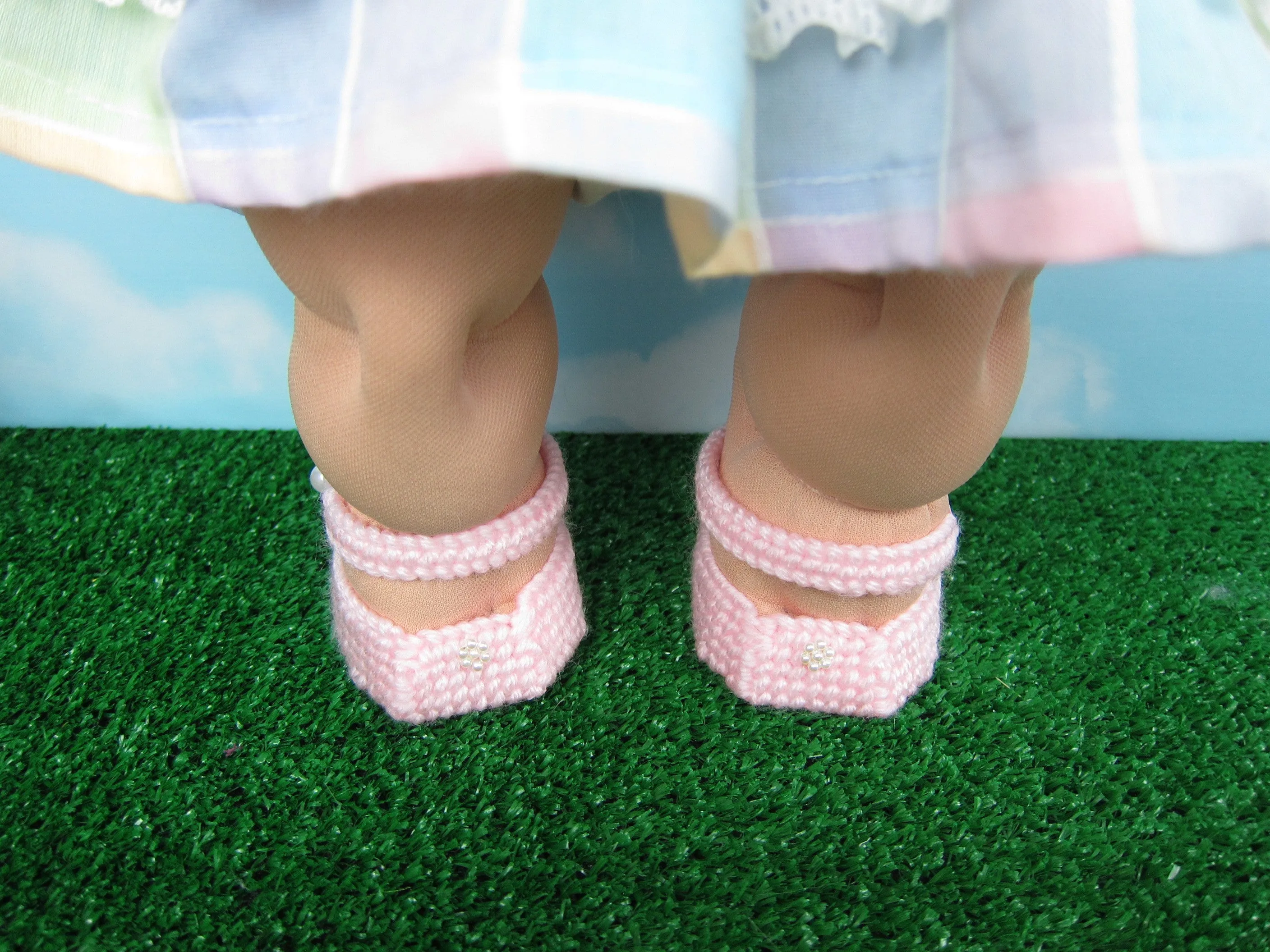 Plastic Canvas Mary Jane Shoes for Cabbage Patch Kids Dolls