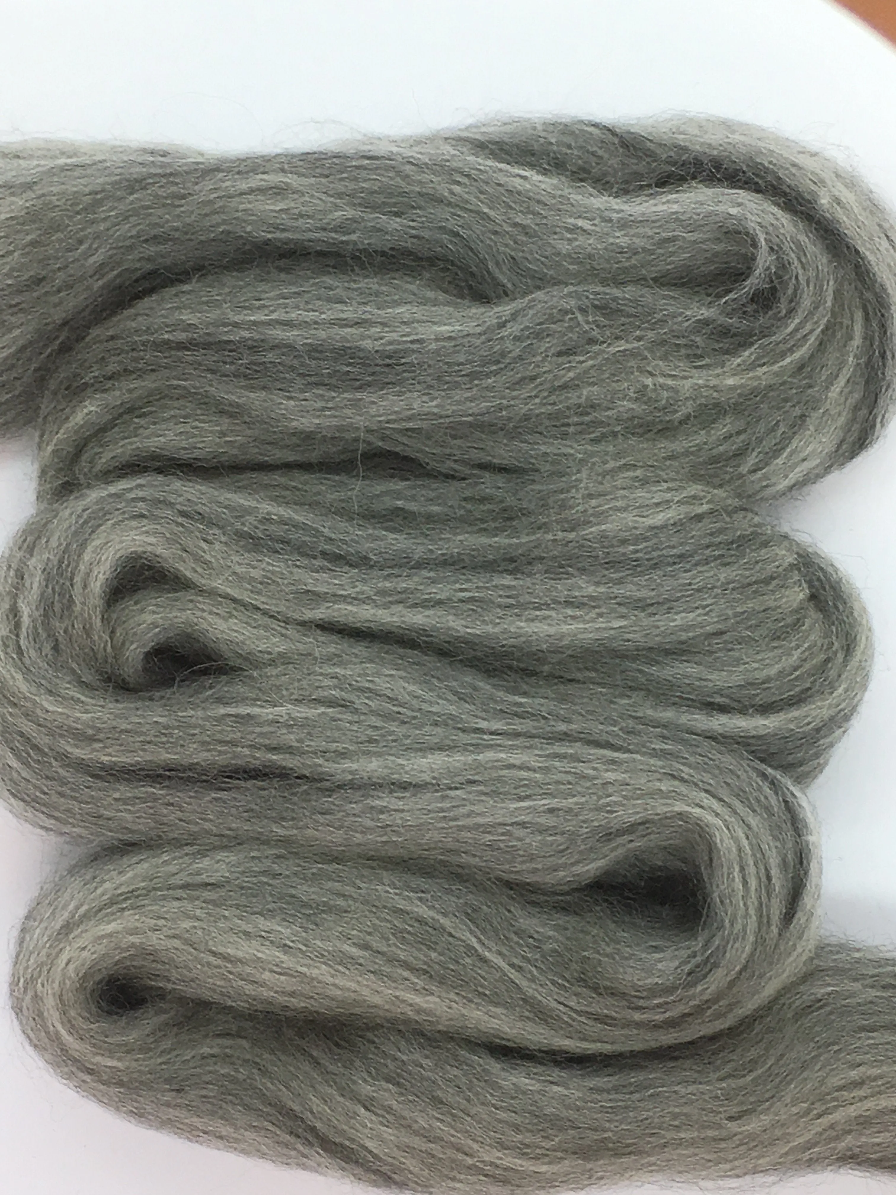 Premium Gray Wool Roving