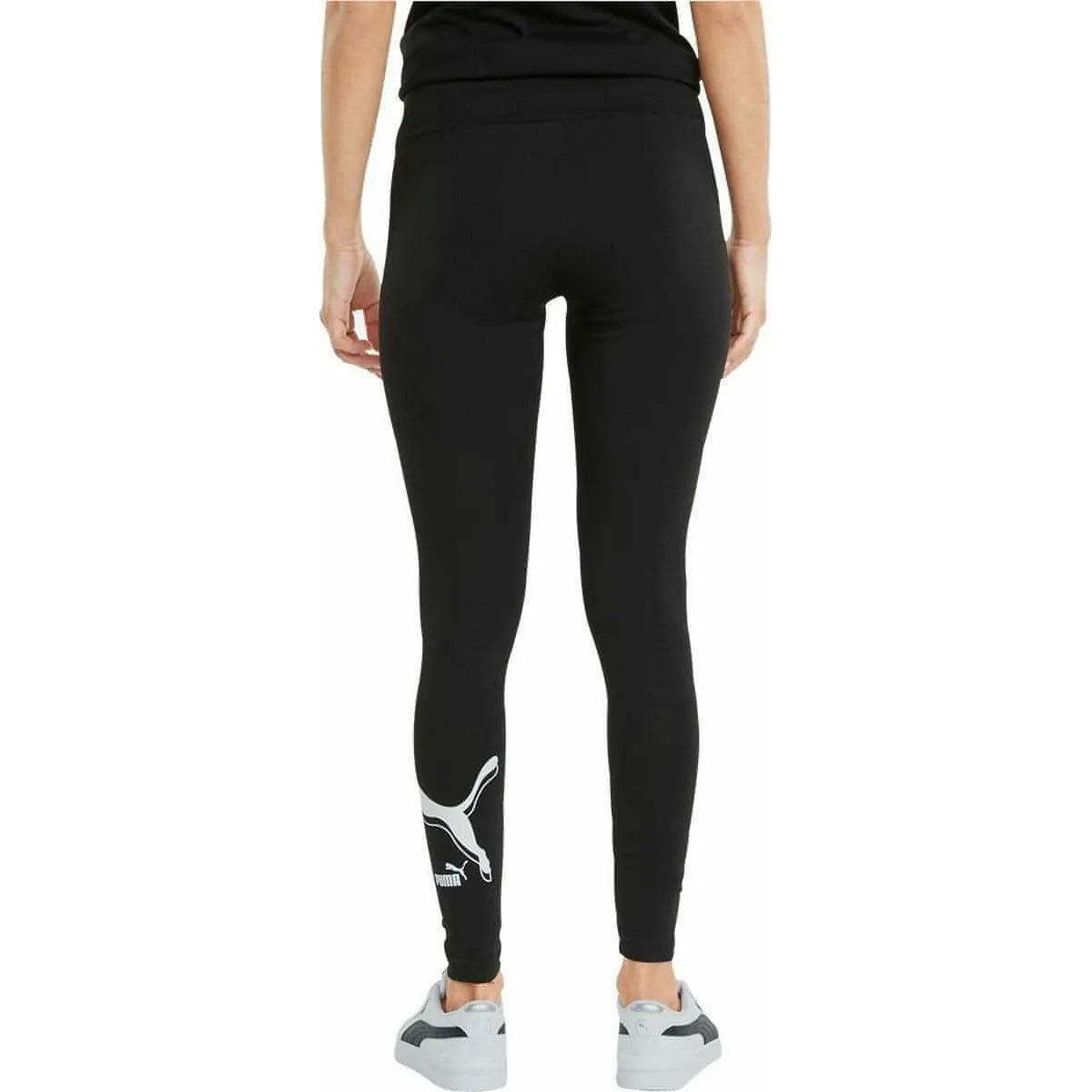 Puma Power Logo Womens Long Training Tights - Black