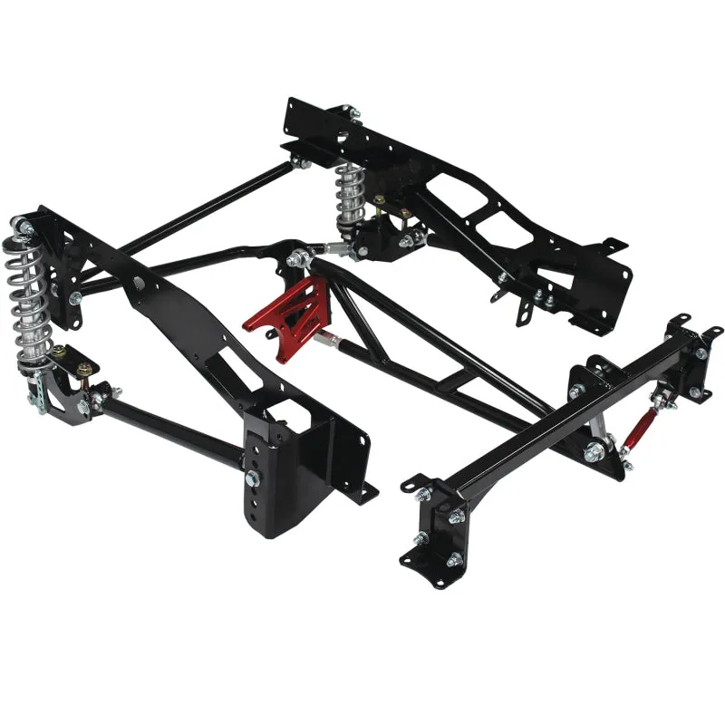 QA1 Rear Suspension Kit - Double Adjustable - 200 lb./in Spring Rate - Steel - Black Powder Coat - Ford 9 Inch - GM Full-Size Truck 1973-87