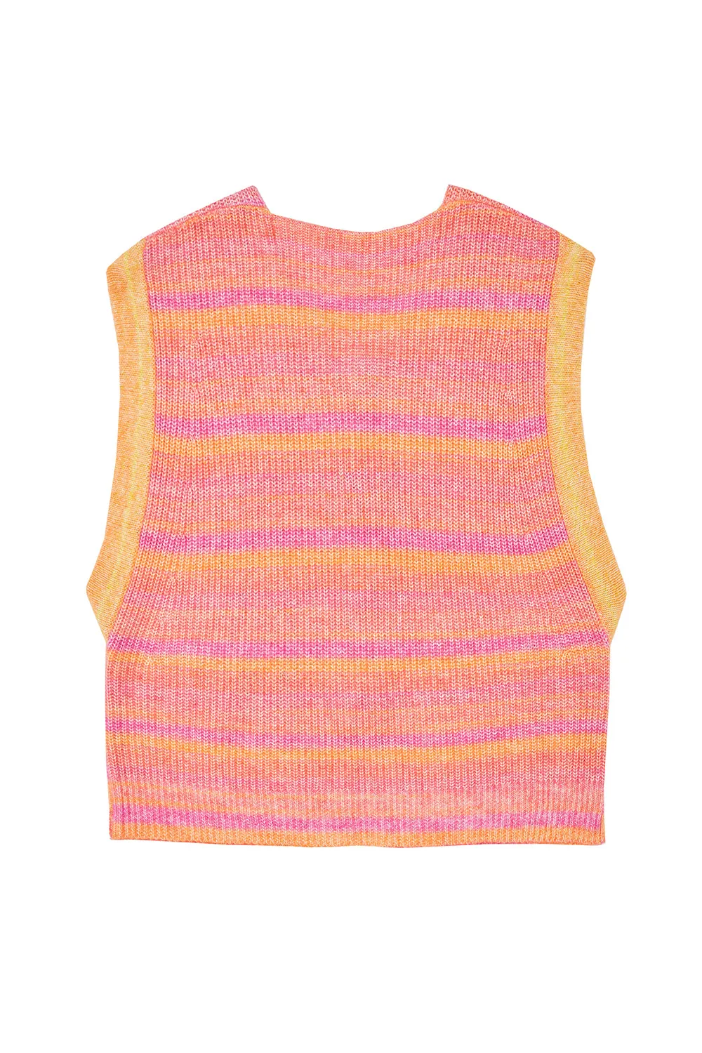 Recycled Cashmere Giant Vest in Pink Spacedye