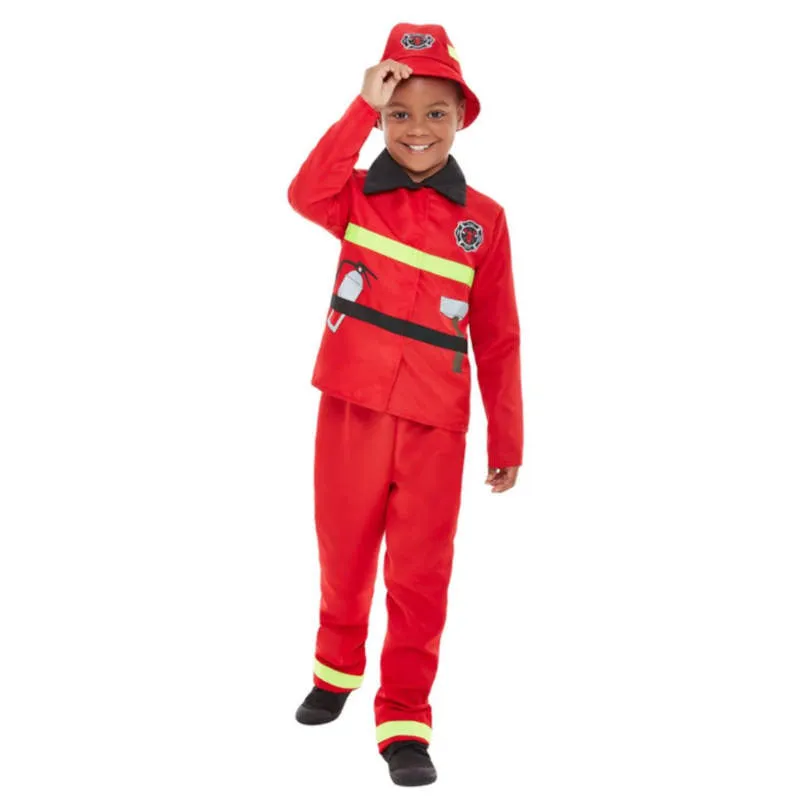 Red Fire Fighter Costume