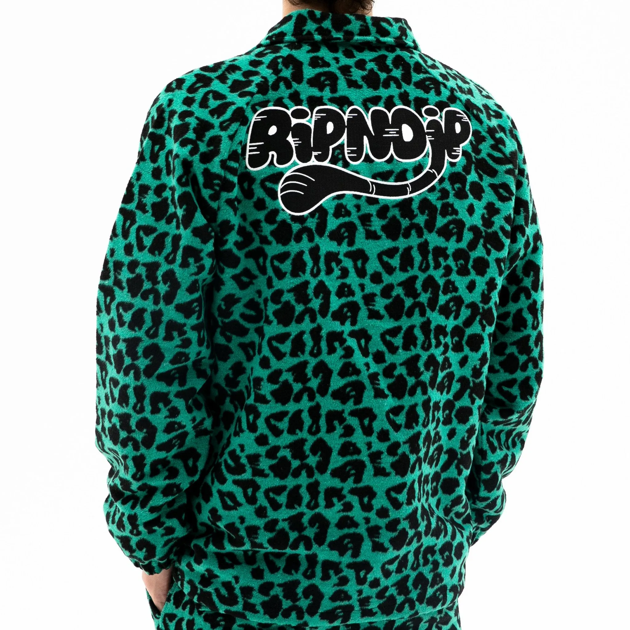 Ripntail Cheetah Coaches Jacket (Teal / Black)