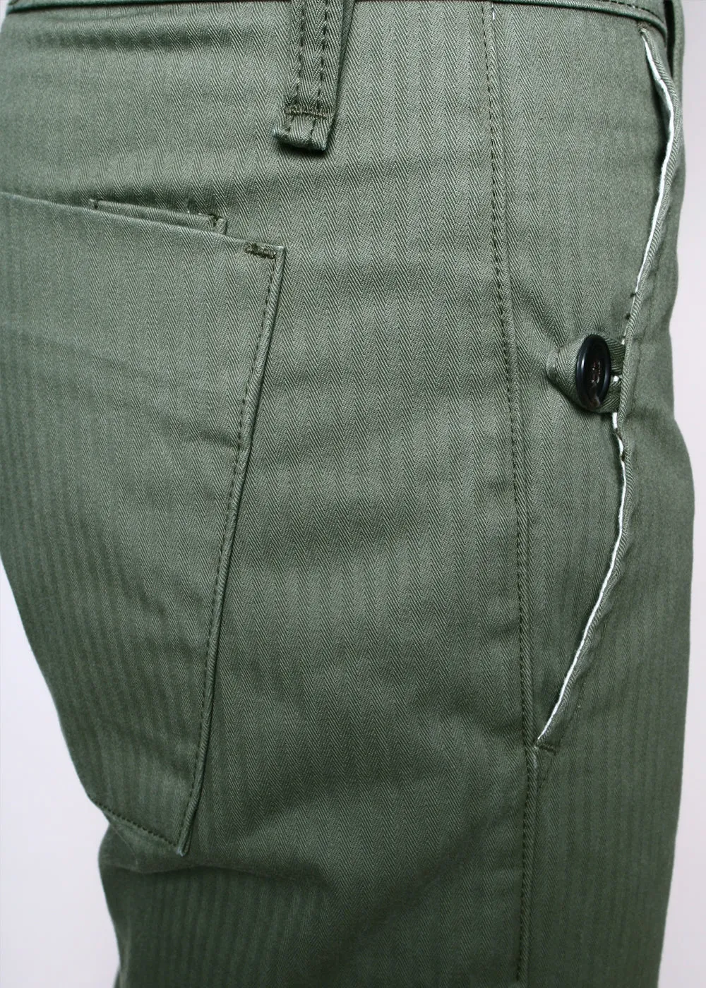 Rogue Territory Work Trousers Olive Herringbone