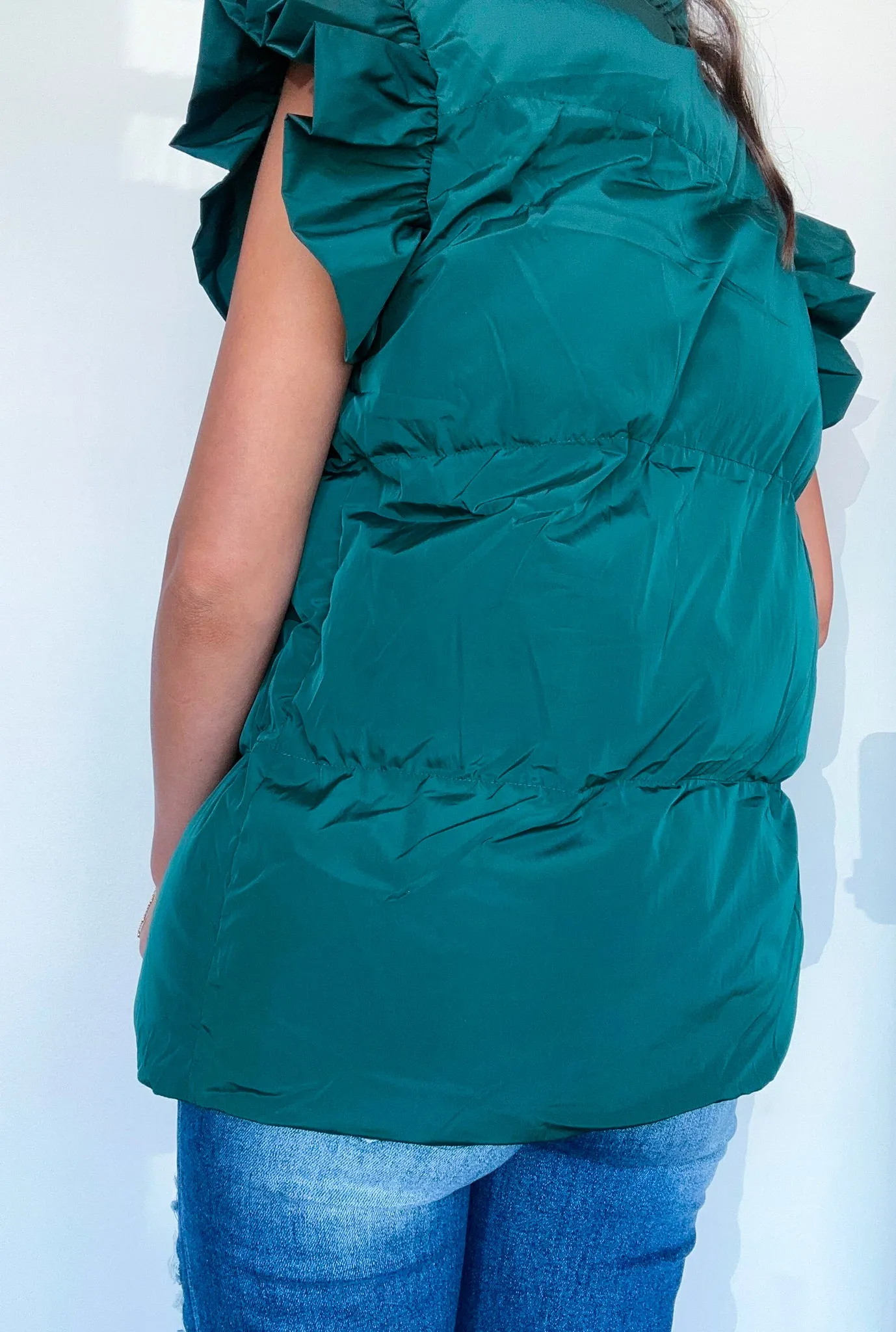 Ruffles Down Puffer Vest