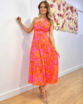 Siena Floral Maxi Dress - Hot Print