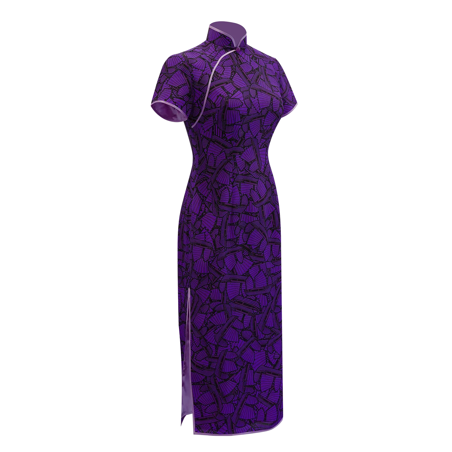 SPARKLE BY KAREN CHAN x  HK Heritage Museum【JUNK PARTY】100% Silk Cheongsam (Cap Sleeve)