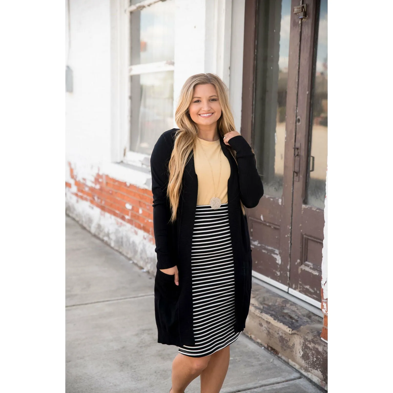 Striped Pencil Skirt