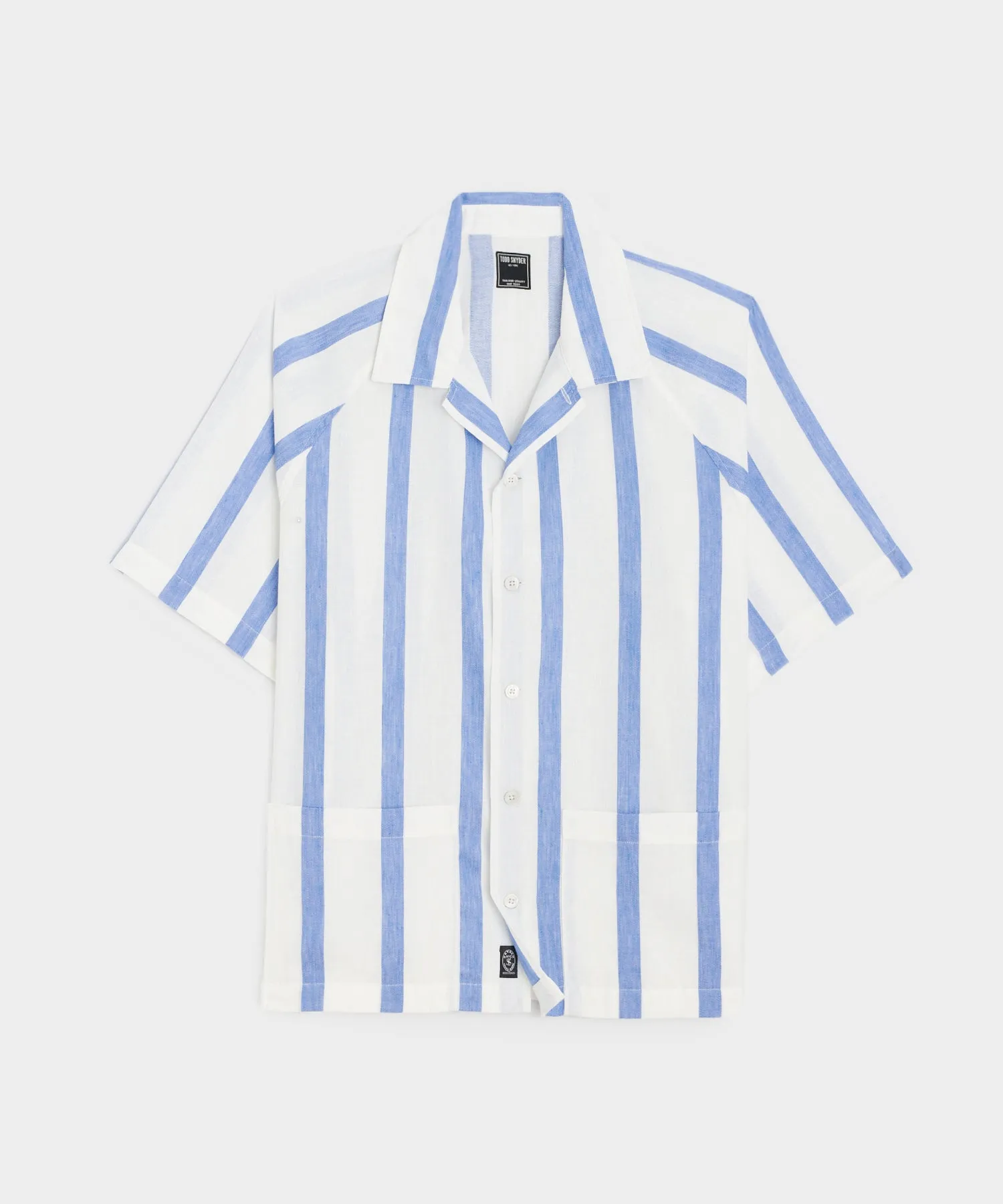 Striped Raglan Sleeve Shirt in Blue