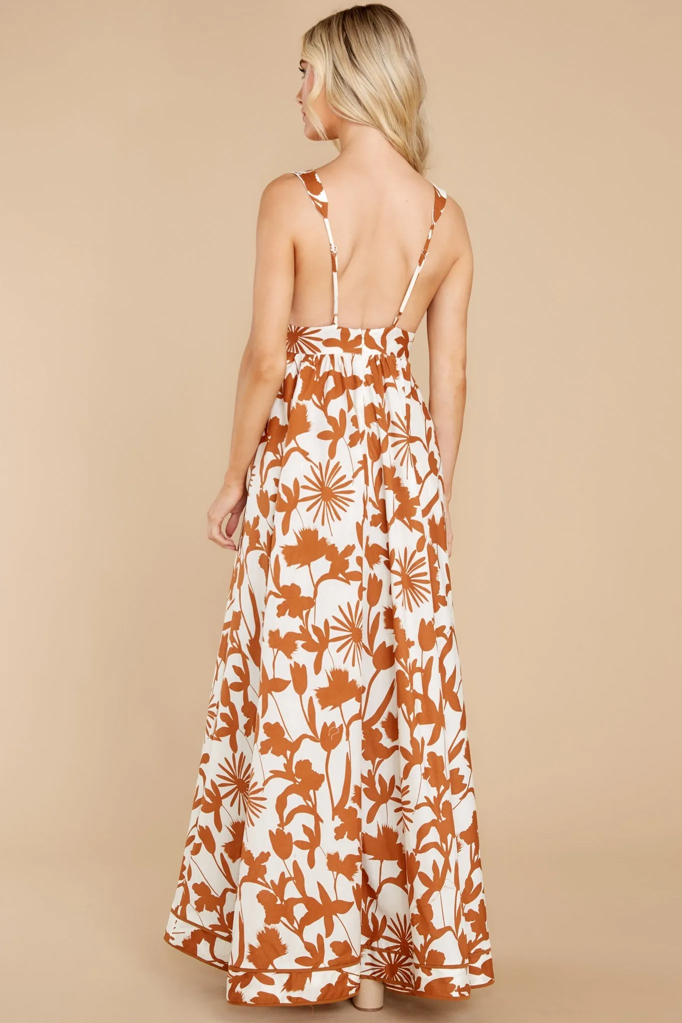 Subtly Sweet Cream Multi Print Maxi Dress