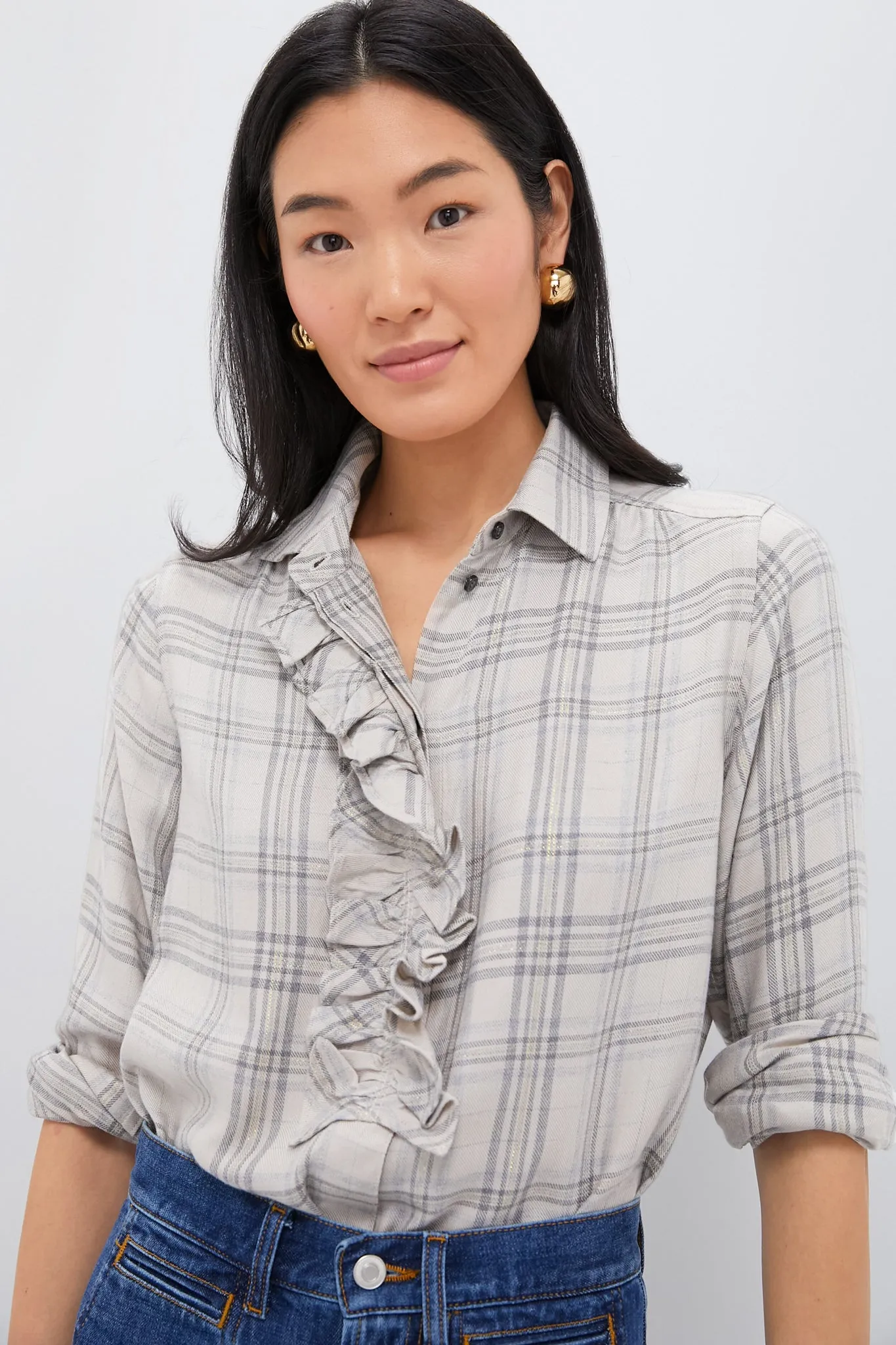 Tan Plaid Beaufort Button Down