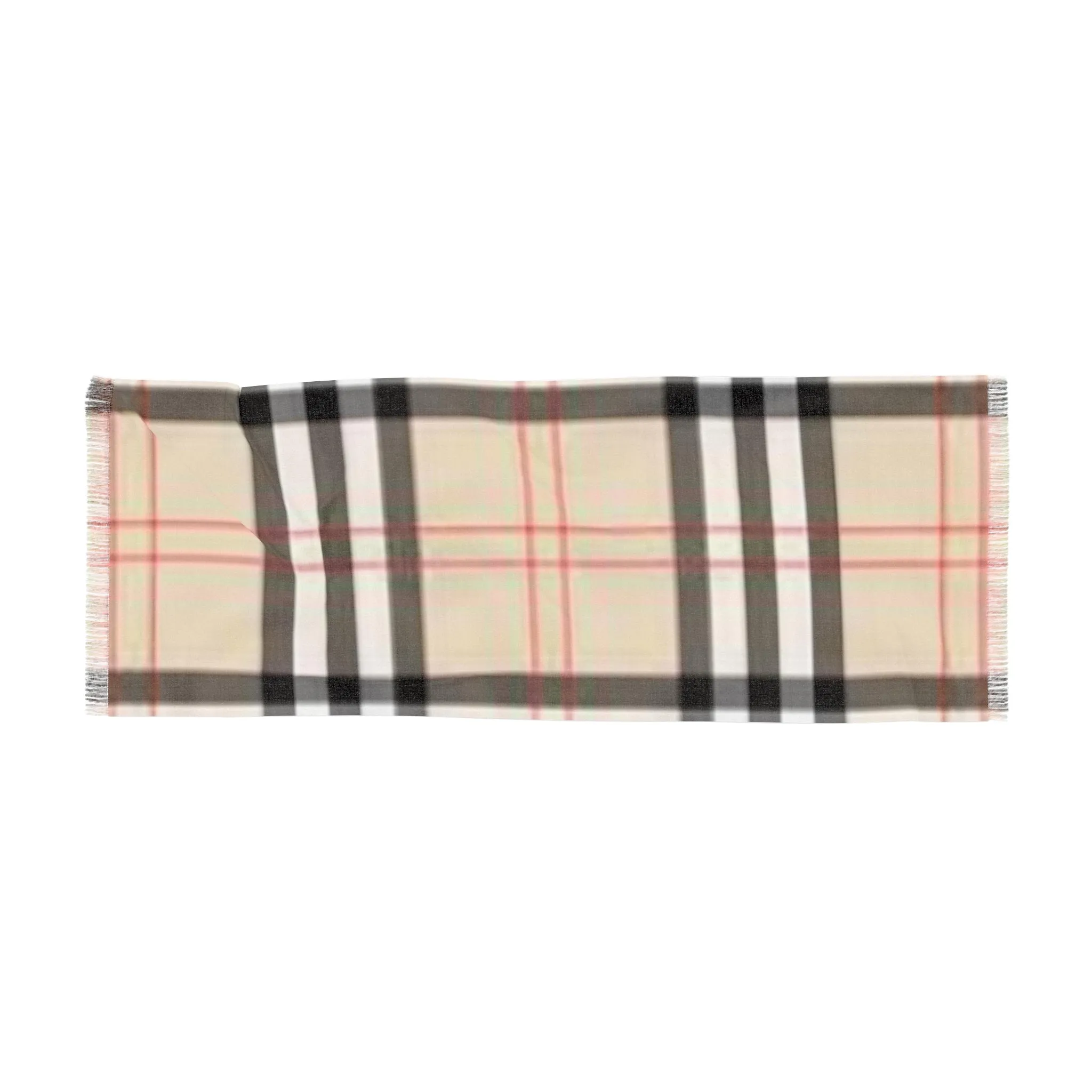 Tan Plaid Light Scarf Version 1