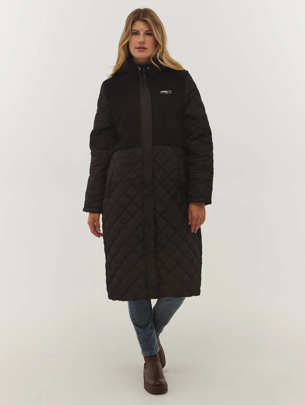 Tazia Diamond Quilted Maxi Parka