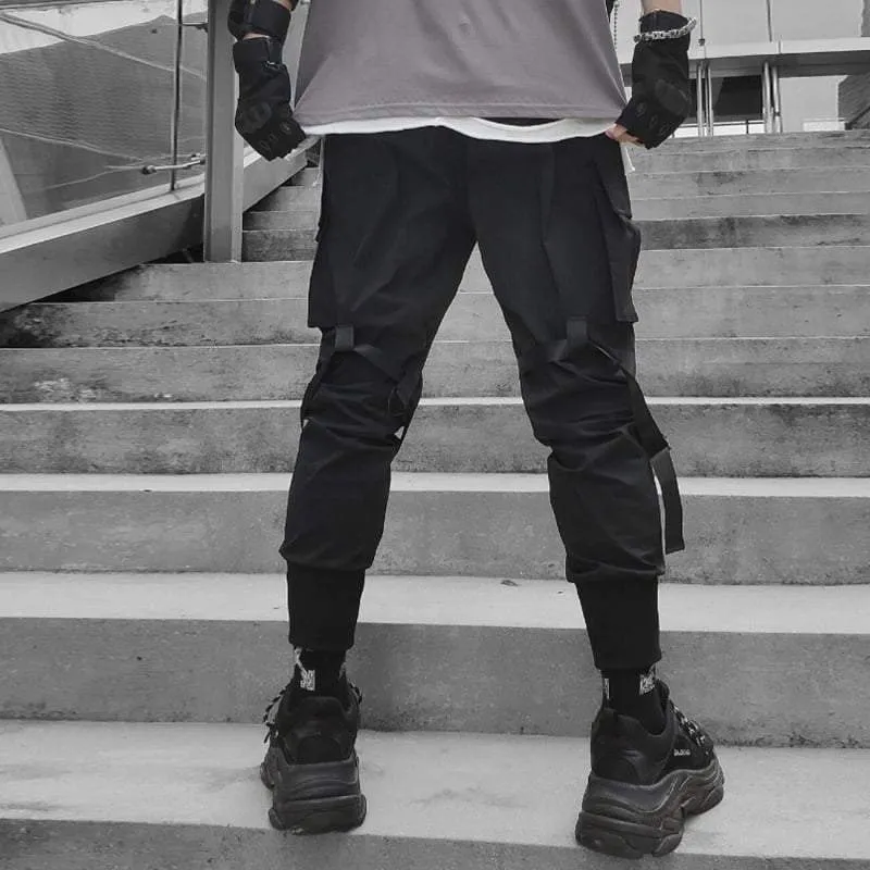 Techwear Ribbon cargo pants