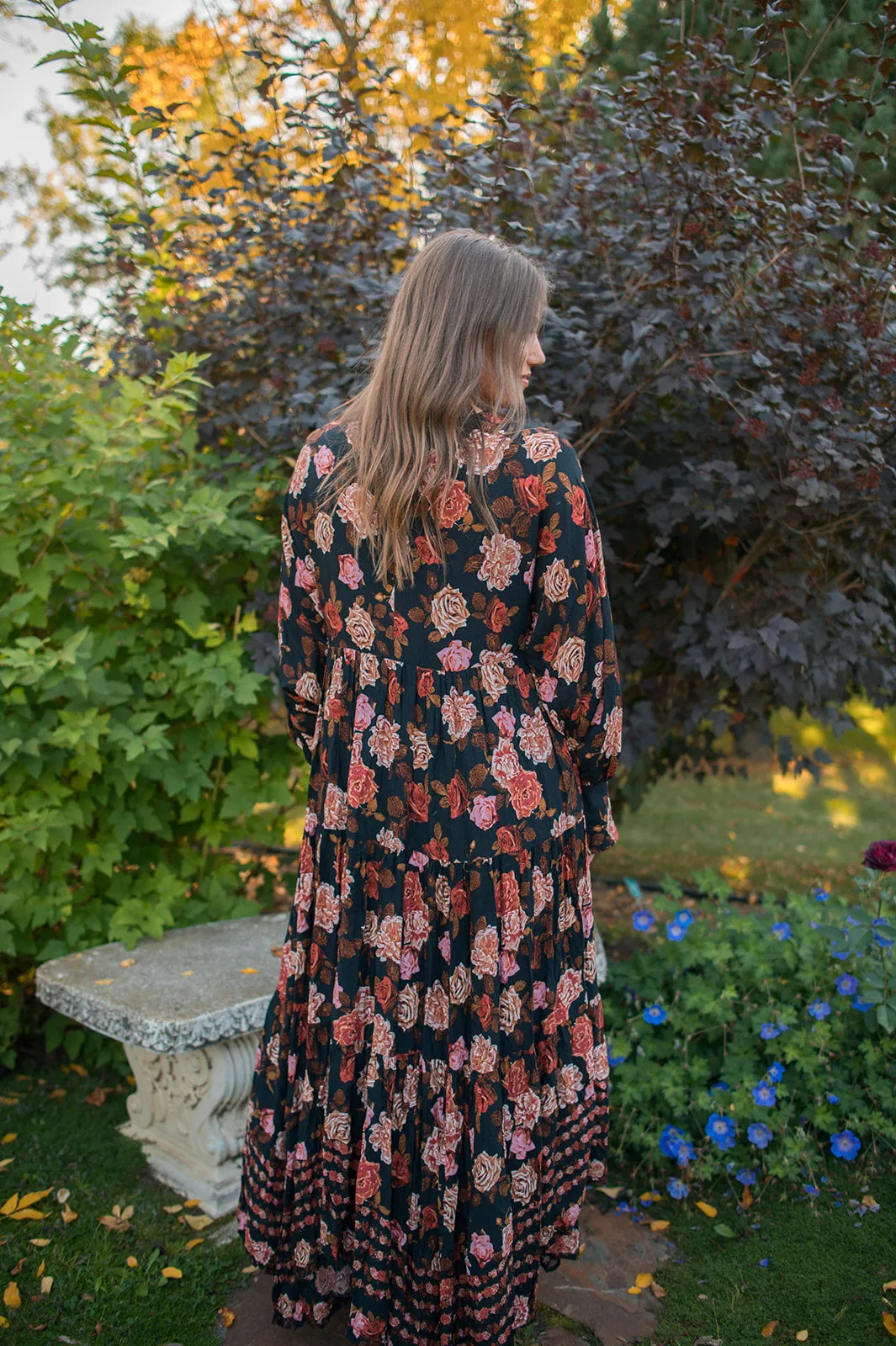 The Rows of Roses Long Sleeve Maxi Dress by Free People