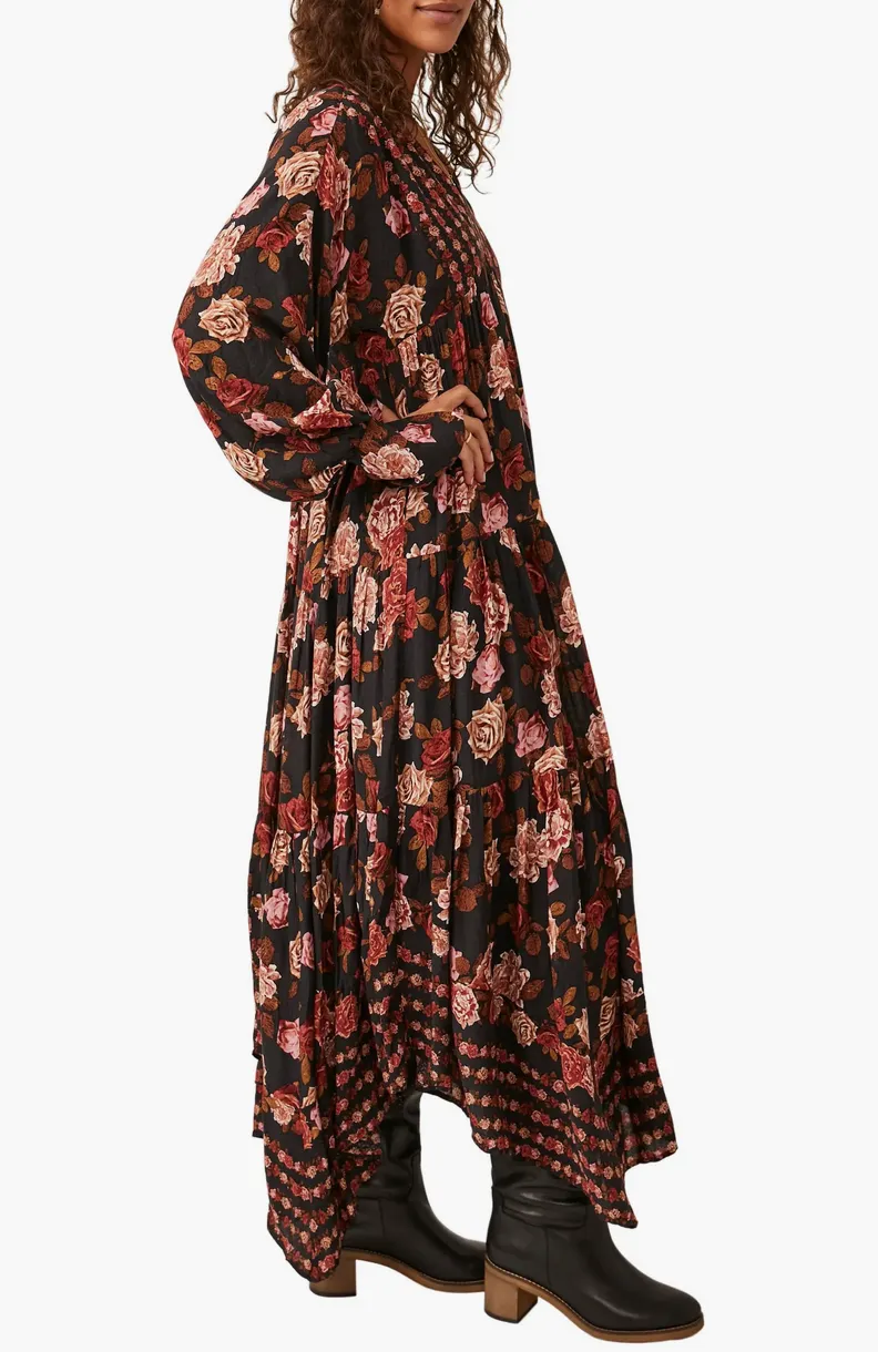 The Rows of Roses Long Sleeve Maxi Dress by Free People