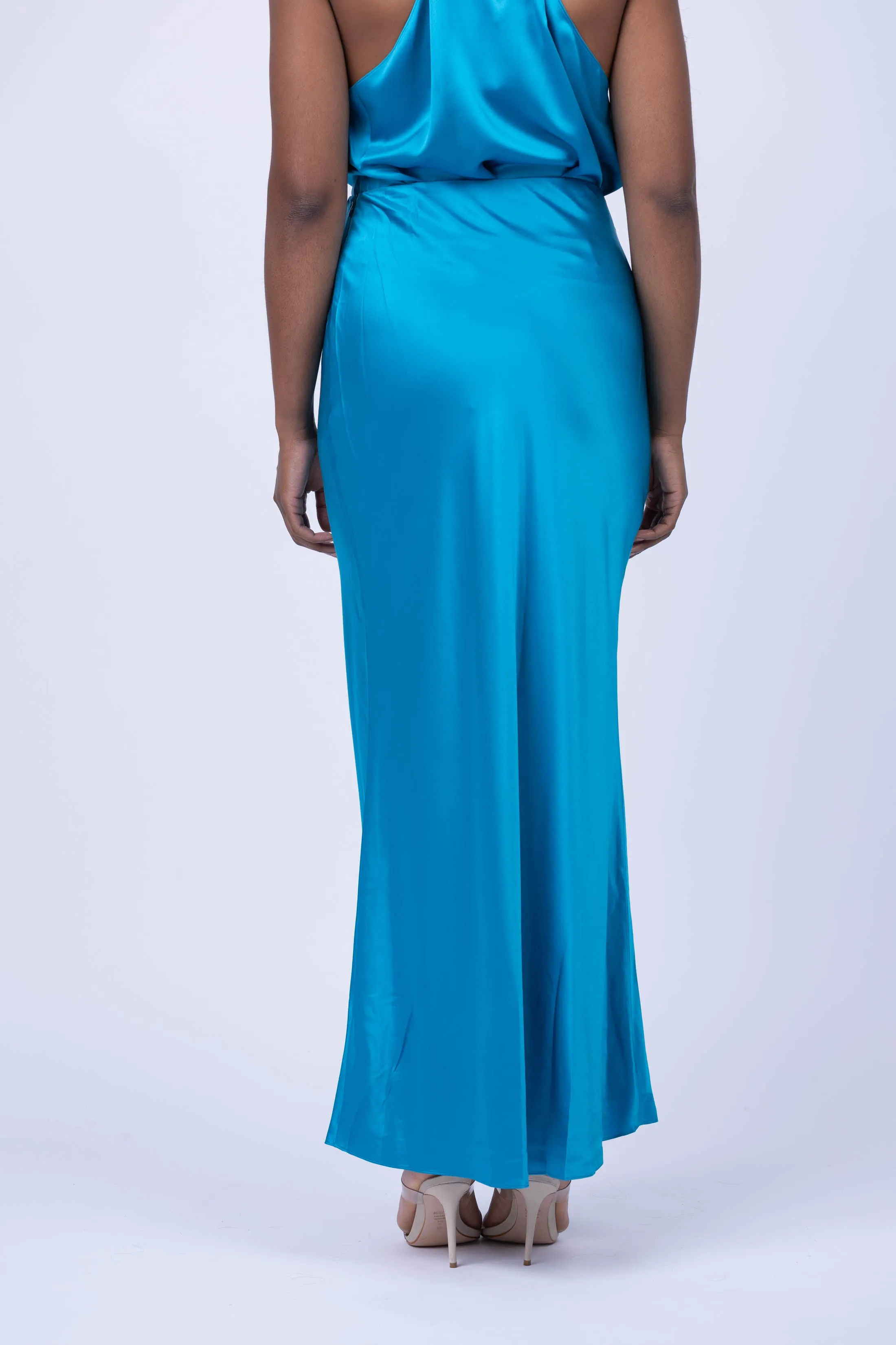 The Sei Bias Maxi Skirt in Lake