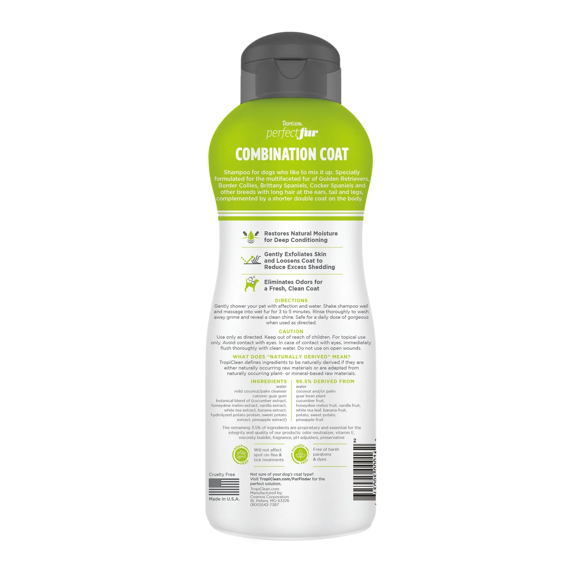 TropiClean PerfectFur Combination Coat Shampoo 473ml