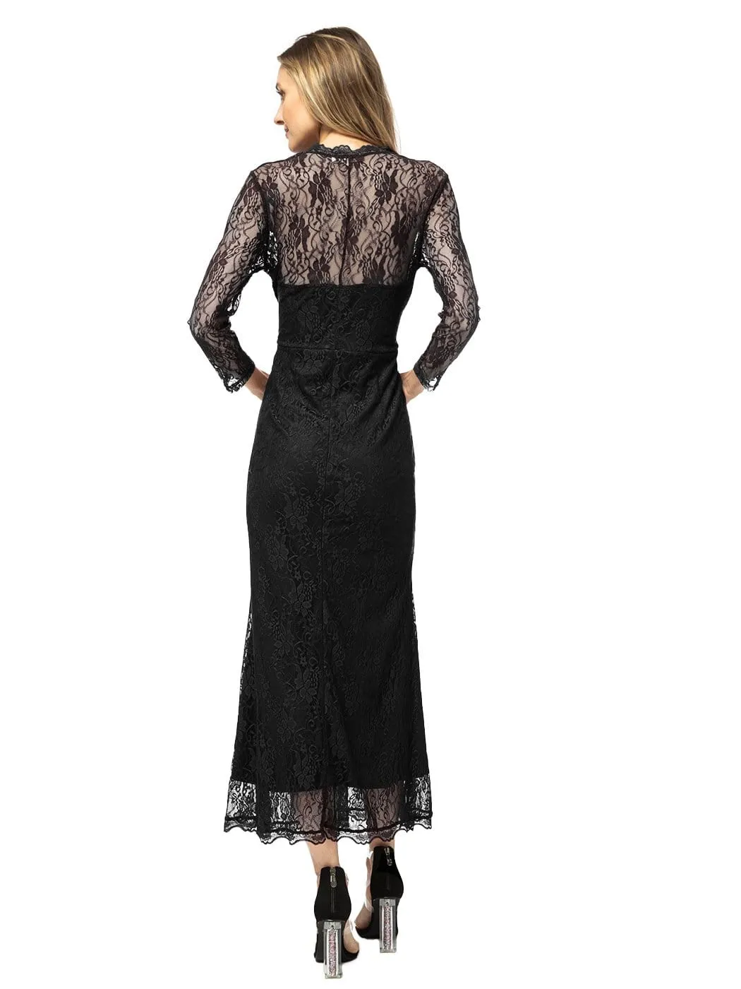 Victorian Long Sleeve Lace Maxi Dress