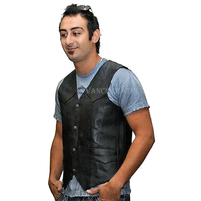 VL901 Vance Leather Men's Top Grain Plain Side Vest