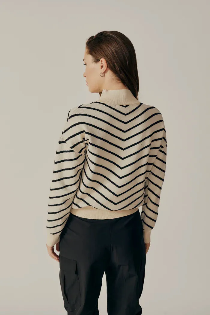 Weigla Striped Turtleneck Sweater