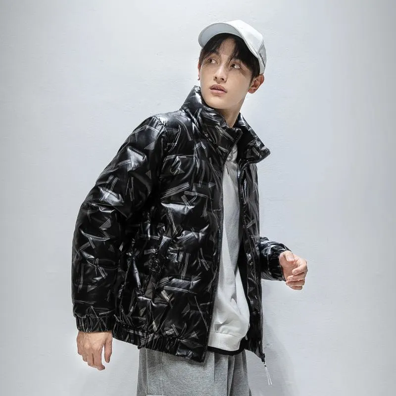 White Duck Down Warmth Printed Casual Down Jacket