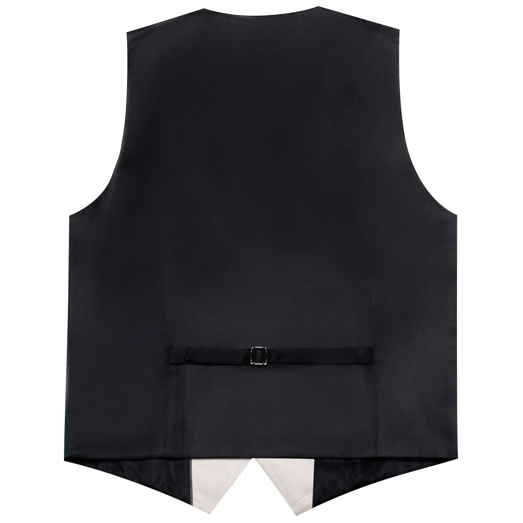 White Solid Jacquard Men's Collar Vest