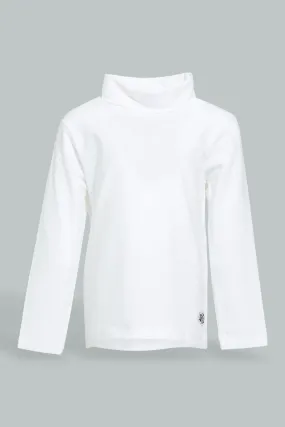 White Turtleneck T-Shirt