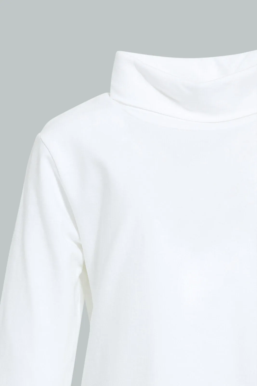 White Turtleneck T-Shirt