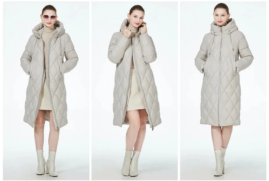 Winter Diamond Slay Quilted Puffer Parka Jacket | Long Puffer Coat | Down Jacket | Parka for women |