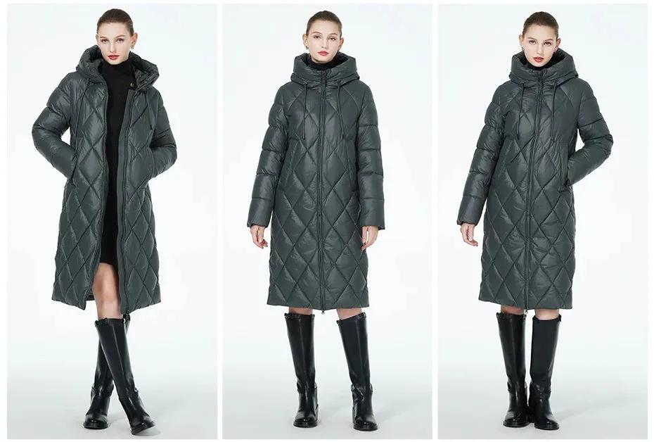 Winter Diamond Slay Quilted Puffer Parka Jacket | Long Puffer Coat | Down Jacket | Parka for women |