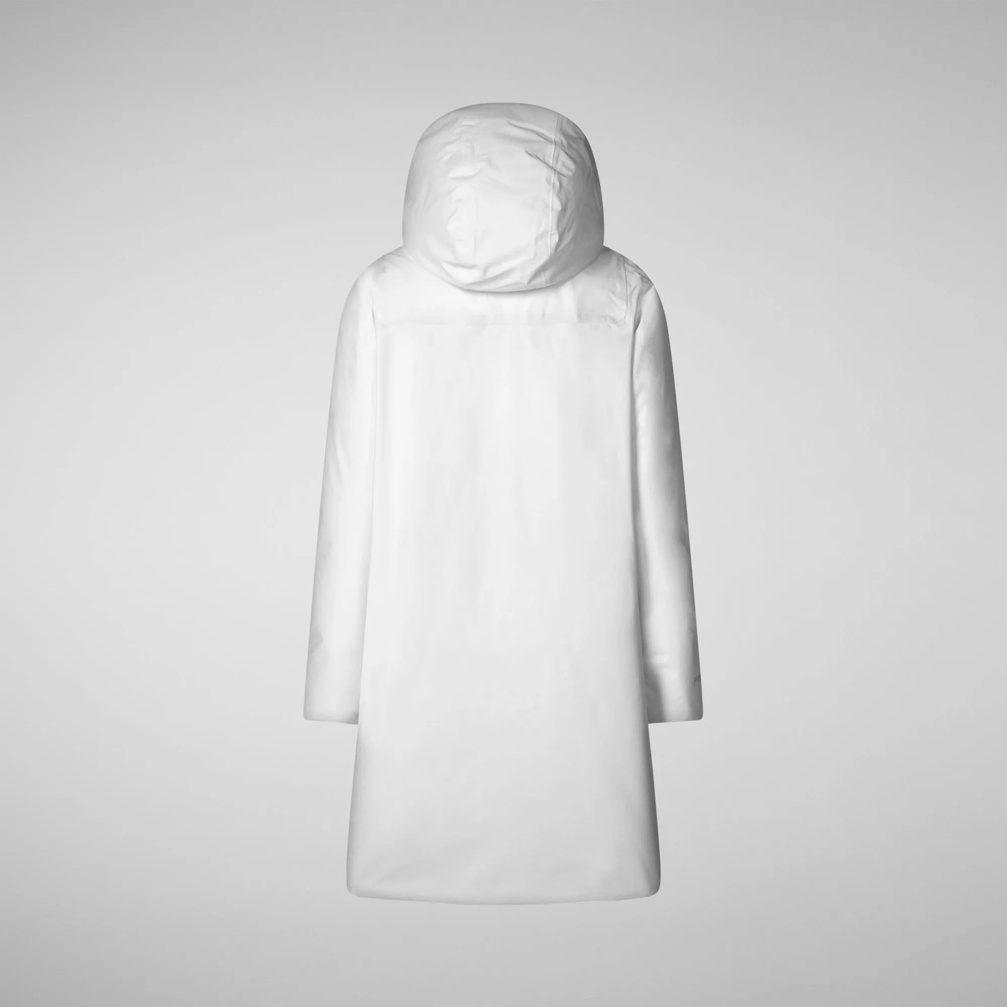 Woman's hooded parka Yua in white