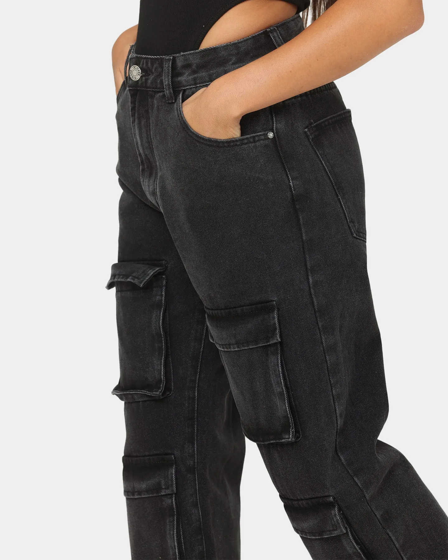 XXIII Women's Elvan Cargo Pants Washed Black