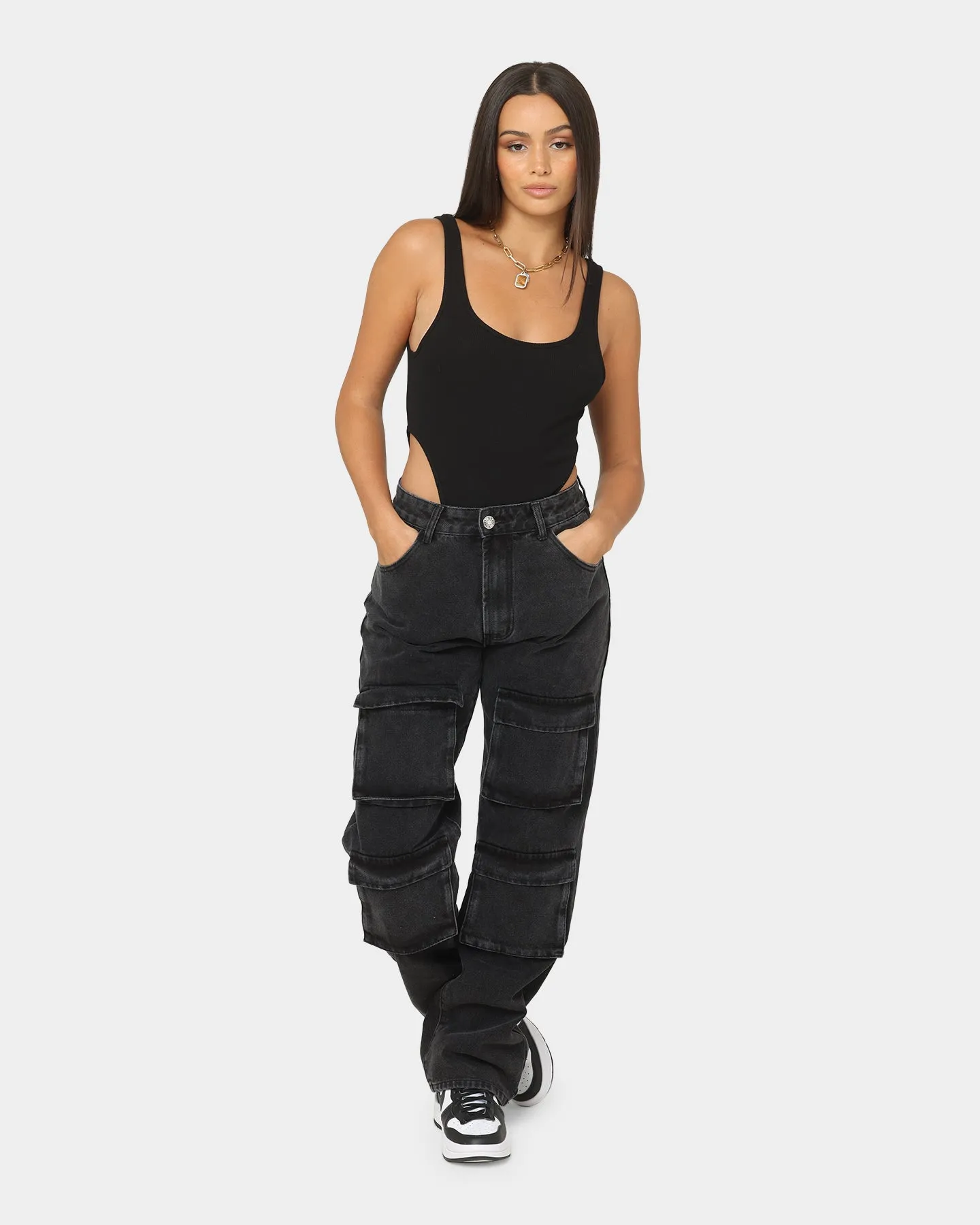 XXIII Women's Elvan Cargo Pants Washed Black